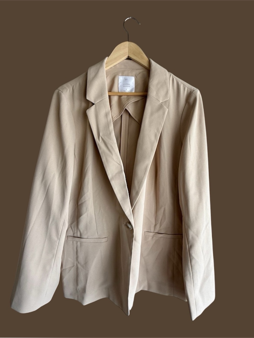 Never out of style Beige Tailored Blazer - Women LAUREN CONRAD
